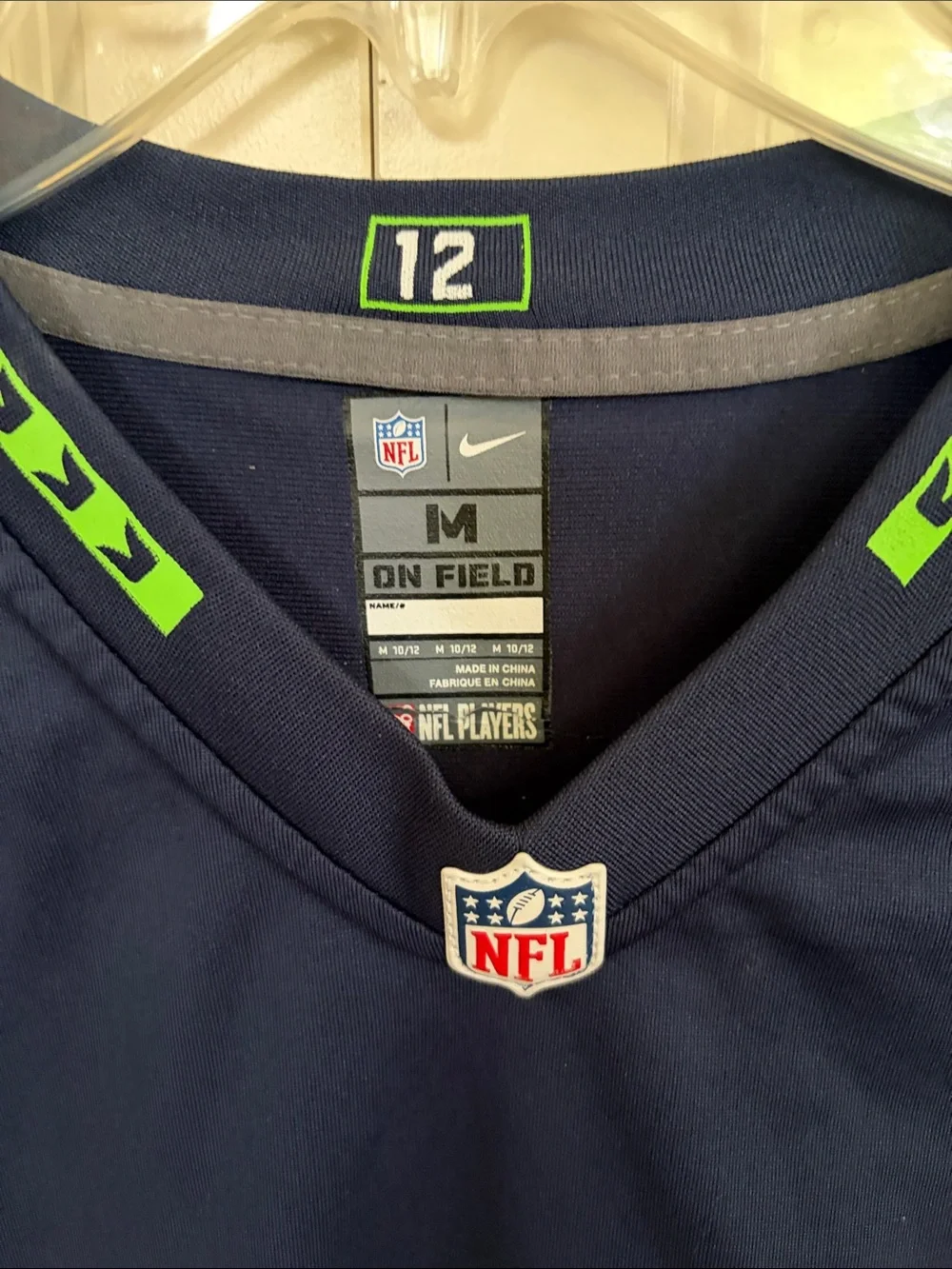 Nike Youth Navy & Neon Green Seattle Seahawks #3 Wilson Football Jersey